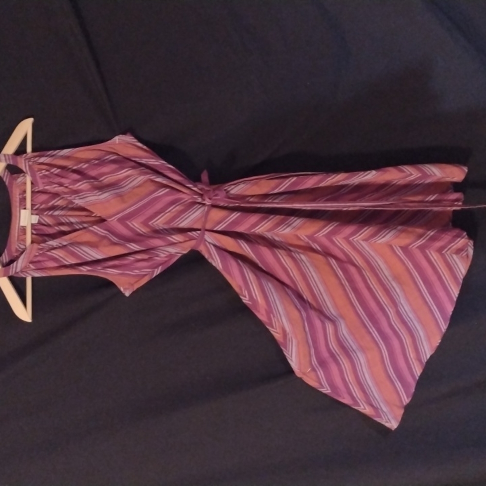 Sz L A New Day Plum striped dress.